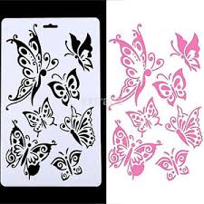 Reusable Butterfly Stencil Airbrush Painting Art Diy Scrapbooking