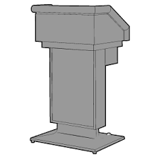 Simple black podium on wheels. Lecterns Podiums Buying Guide