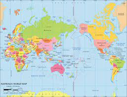 australia world map pacific world map