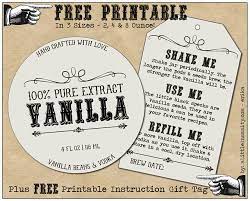 free homemade vanilla labels printable