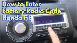 how to fix code error honda fit radio