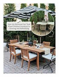 teak wood outdoor furniture by cleaning