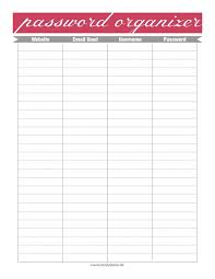 Free Printable Password Organizer Magdalene Project Org