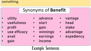 benefit synonyms words list meaning