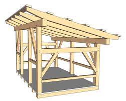 timber frame woodshed holds two cords
