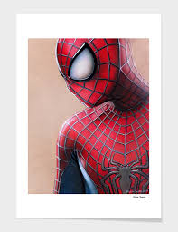 This will serve as a guide to placing other features. Spiderman Drawing In Colored Pencil Art Print By Nicole Suptic Curioos