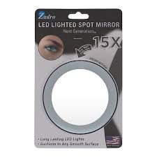 zadro led lighted spot mirror 15x