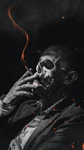 smoking gangster skull