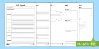 Science Lab Report Differentiated Writing Template Cfe