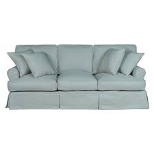 Horizon Light Blue Slipcover Sofa