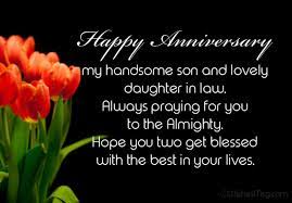 May god always keep showering his blessings upon you! Anniversary Wishes For Son And Daughter In Law Wishesmsg