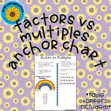 Factors Vs Multiples Anchor Chart