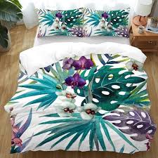 Tropical Orchids Duvet Cover Comforter