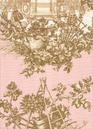 Garden Toile Old Rose Fabric By Style