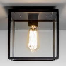 Box Ceiling Light In Textured Black