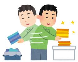 整理をしている人のイラスト | かわいいフリー素材集 いらすとや