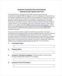 Questionnaire Template 18 Free Word Document Downloads