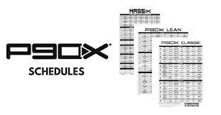 p90x workout schedules by chad pink