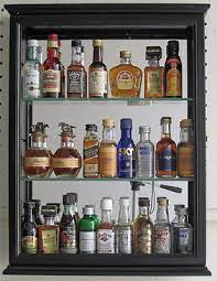 solid wood mini liquor bottle display