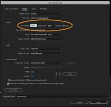 best sequence settings for premiere pro