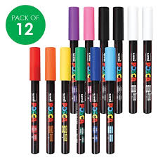 Fast shipping to all countries within eu. Posca Paint Markers Fine Tip Pack Of 12 Cleverpatch Cleverpatch Art Craft Supplies