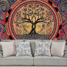 Tree Of Life Tapestry Mandala Bohemian