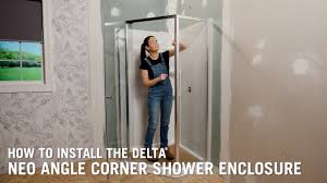neo angle corner shower enclosure