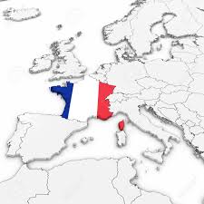 France is divided into 27 regions, 101 departments, 343 districts (arrondissements), 4 058 townships (cantons) and 36 699 towns (communes). 3d Map Of France With French Flag On White Background 3d Illustration Stock Photo Picture And Royalty Free Image Image 76802629