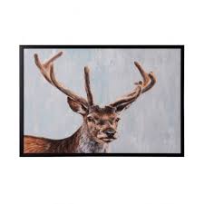 Frame With Deer Head Painting Chehoma