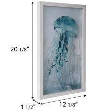 Blue Jellyfish Framed Wall Decor