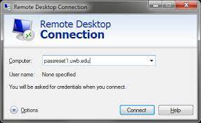 change your pword via remote desktop