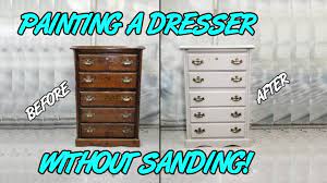 painting a wood dresser without sanding