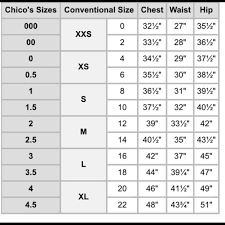 Chico Clothing Size Chart Related Keywords Suggestions