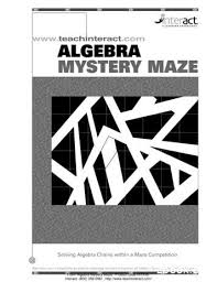 teachinteract algebra mystery maze