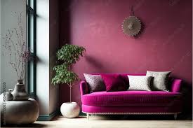 Living Room In Trend Viva Magenta Color