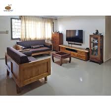 teak wood sofa suar wood tv console and