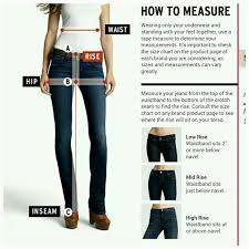 Pants Guide To Measuring The Rise Inseam Waist Hip In