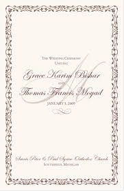 Wedding Program Wording Templates For Greek And Russian