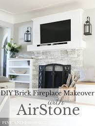 Brick Fireplace Makeover With Airstone