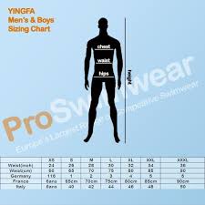 Yingfa Swimwear Sizing Guides