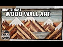 Easy Mountain Wood Wall Art Evening