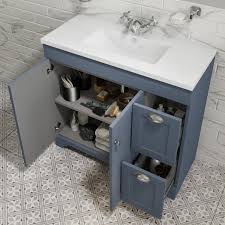 Our bathroom vanity range includes all kinds of designs, colors, and styles. 900mm Blue Freestanding Vanity Unit With Basin Baxenden Better Bathrooms