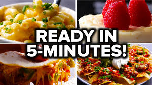 7 recipes you can make in 5 minutes