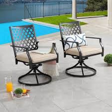Swivel Metal Outdoor Lounge Chair