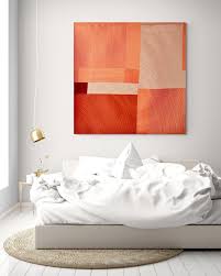 Modern Burnt Orange Quilted Wall Art