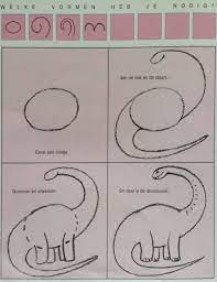 Leren tekenen, waar moet ik. Dino 5 Leren Tekenen Knutselen Dinosaurus Tekenen Voor Kinderen Stap Voor Stap Tekenen
