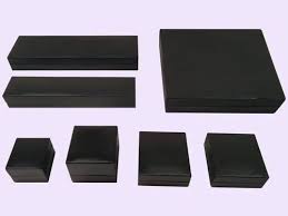 plain gift black paper jewelry box