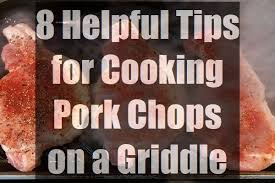 cooking pork chops on a griddle