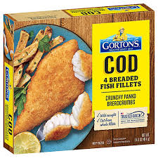 frozen crunchy breaded cod fish sticks