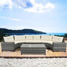 Cesicia 8 Piece Wicker Rattan Outdoor